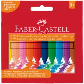 Мелки пластиковые утолщенные Faber-castell Grip Jumbo 12 цветов