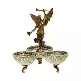 Менажница с Никой 23x23x29см зеленый