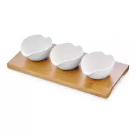 Менажница Walmer Bamboo трехсекционная 25х12 см