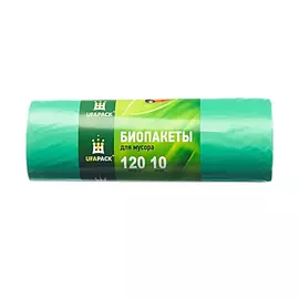 Мешки для мусора UFAPACK зеленые 120 л 10 шт