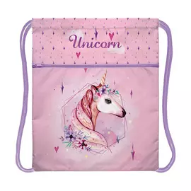 Мешок для сменной обуви Hatber Magic unicorn 34x47 см с карманом на молнии