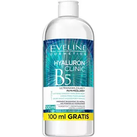 Мицеллярная вода Eveline Hyaluron Clinic Ultra-moisturizing Micellar Liquid 3in1 500 мл