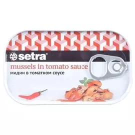 Мидии Setra в томатном соусе 110 г