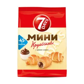 Мини круассаны 7Days c кремом "какао" 105 г