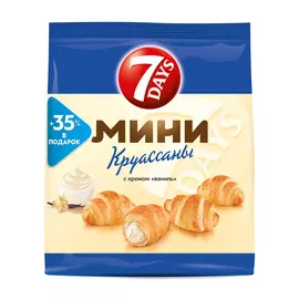 Мини круассаны 7Days c кремом "ваниль" 300 г