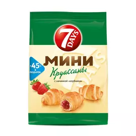 Мини круассаны 7Days c начинкой "клубника" 105 г