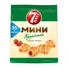 Мини круассаны 7Days c начинкой "клубника" 300 г