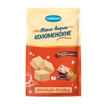 Мини-вафли Коломенское шоколадно-ореховые 200 г