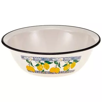 Миска эмалированная Hitt Лимонная мозаика 3,5 л