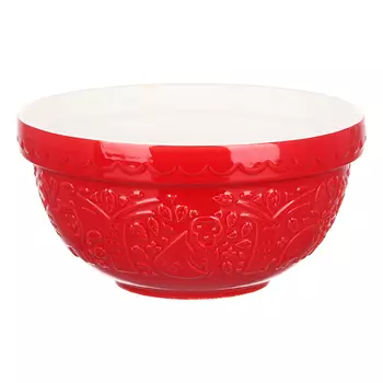 Миска для смешивания Homier In the Forest, 21 см, 1,1 л, красная, медведь