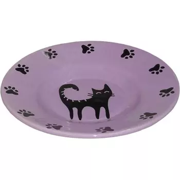 Миска для животных Foxie Cat Plate фиолетовая 140 мл