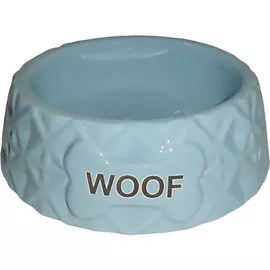 Миска для животных Foxie Diamond Woof голубая 360 мл