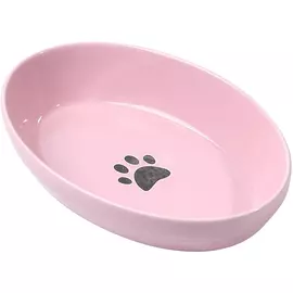 Миска для животных Foxie Paw on Pink керамическая 16х11х4 см 230 мл розовый