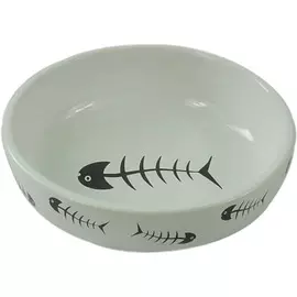 Миска для животных Foxie Рыбья кость белая 300 мл