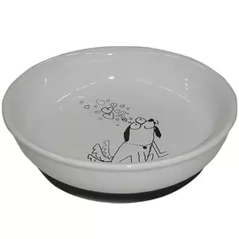 Миска для животных Foxie Собака белая 15,5х4,5 см 330 мл