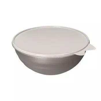 Миска Phibo Wave с крышкой металлик бежевый 0,85 л