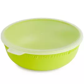 Миска Rotho Tresa с крышкой салатовая 1,02 л