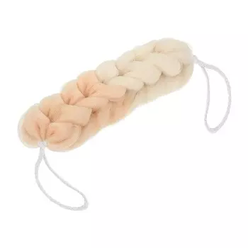 Мочалка-косичка Банные штучки гигант кремовая 120 г 31х6,5х6,5 см