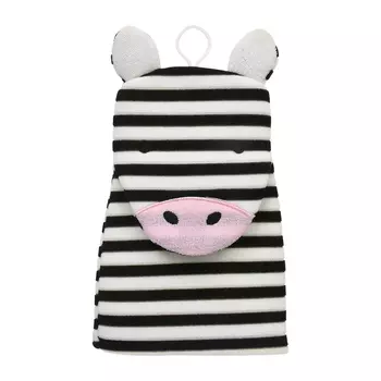 Мочалка варежка для нежной и чувствительной кожи Банные штучки зебра 23х13 см