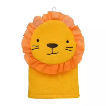 Мочалка варежка для нежной и чувствительной кожи Банные штучки лев 23х13 см