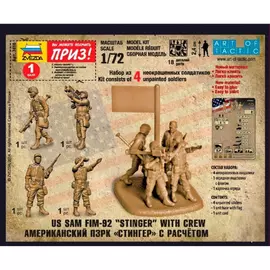 Модель сборка без клея пзрк стингер Звезда 7416з
