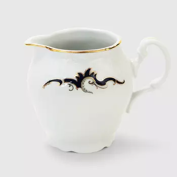 Молочник Bernadotte Синие вензеля высокий 0,25 л