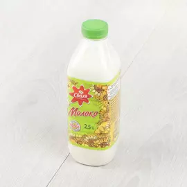 Молоко Сваля пастеризованное 2,5% 875 мл