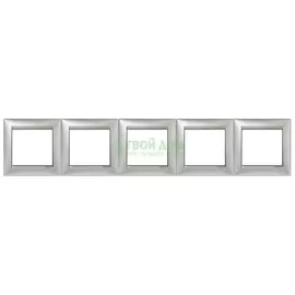 Монтажная рамка Legrand Valena 770355 алюминий/серебряный штрих