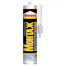 Монтажный клей Момент Суперсильный МВп-70 прозрачный 280 г 1193517
