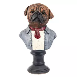Мопс темный на подставке 25 см Royal gifts