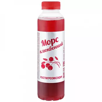 Морс РостАгроЭкспорт Клюква, 0,5 л