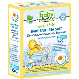 Морская соль для ванн Babyline Nature с ромашкой 500 г