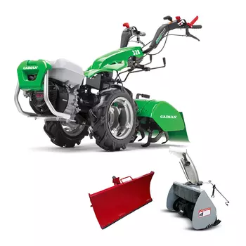 Мотоблок Caiman с ВОМ Atletico 328P,двигатель Honda GX200(196сс)+R0036 Отвал для мотоблока,100см+921-90787 Снег-к навесной,70см+921-90748 Фреза культиваторная,66см