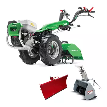 Мотоблок Caiman с ВОМ Atletico 338P,двигатель Honda GX270(270сс),+R0036 Отвал для мотоблока,100см+921-90787 Снег-к навесной,70см+921-90748 Фреза культиваторная 66см