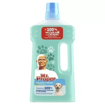 Моющая жидкость Mr. Proper для полов и стен, для домов с собаками с ароматом свежего цитруса 1 л