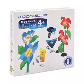 Мозаика магнитная Magneticus Цветы 272 элемента и 11 цветов