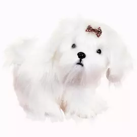 Мягкая игрушка Abtoys Мальтийская болонка 22 см