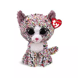 Мягкая игрушка TY Кошка Kiki с пайетками 25 см
