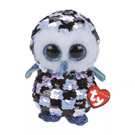 Мягкая игрушка TY Сова Топпер с пайетками 25 см