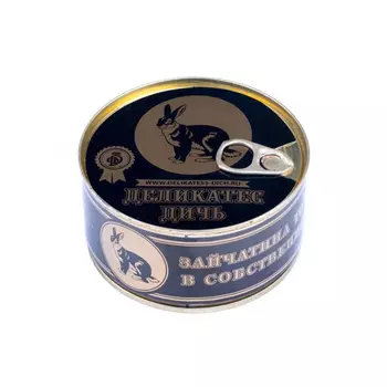 Мясо Деликатес дичь тушеное заяц 325 г