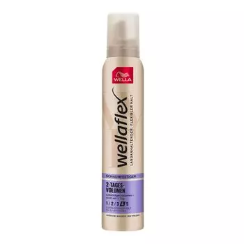 Мусс для волос Wella wellaflex сильной фиксации двухдневный объем 200мл