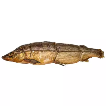 Муксун потрошенный с головой Риф горячего копчения, кг