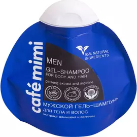 Мужской гель-шампунь Cafe Mimi 2в1 Женьшень и аргинин 100 мл