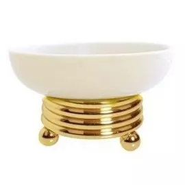 Мыльница Boheme Hermitage золотой 11х11х6,5 см