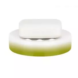 Мыльница фарфоровая зеленая Spirella Tube Gradient