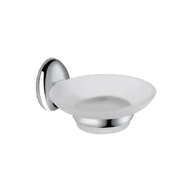 Мыльница с держателем Grampus Briz прозрачная 11х13х6 см