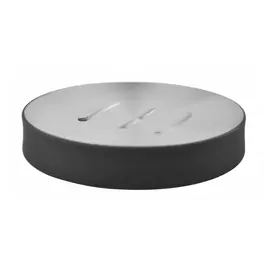 Мыльница Wasserkraft серебряная с чёрным 11х11х2 см