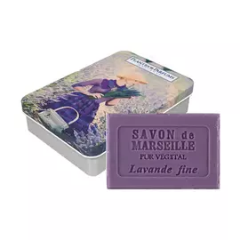 Мыло Plantes &amp; Parfums Лаванда в металлической коробочке Девушка 100 г