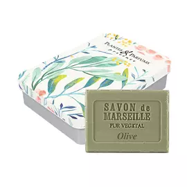Мыло Plantes &amp; Parfums Олива в металлической коробочке Оливковая ветвь 100 г