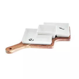 Набор 3 емкости для закусок на подставке Gujin